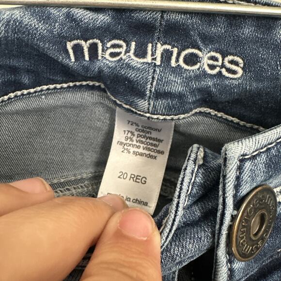 Plus Size Maurices Blue Jeans Size 20 REG - Picture 2 of 5